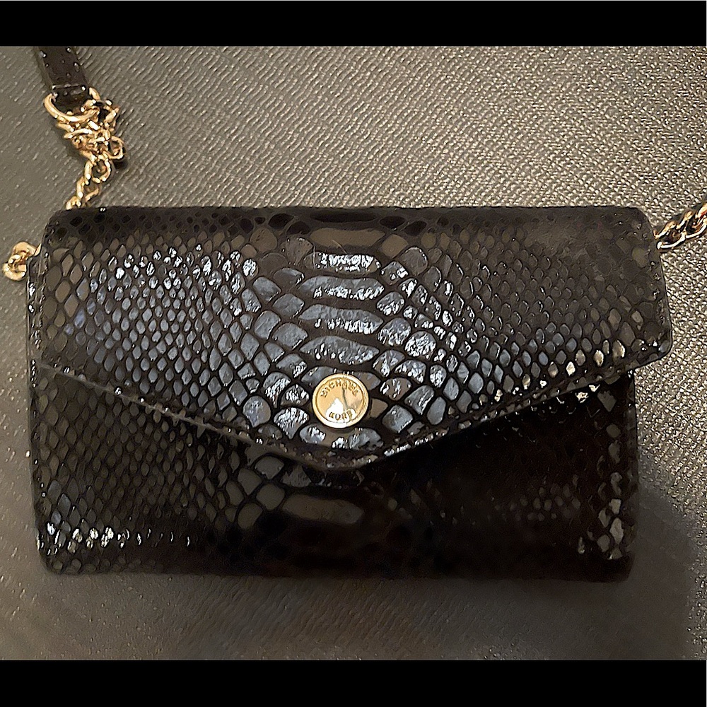 Michael Kors Clutch Black Snakeskin